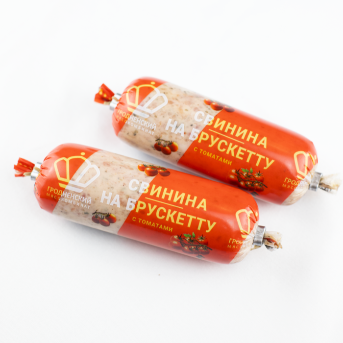 Свинина на брускетту с томатами